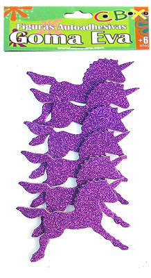 GOMA EVA FIGURAS AUTOADHESIVAS. CBX