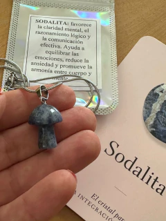 Collar cristal hongo Sodalita - comprar online