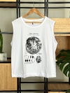 Musculosa estampada "Luna llena"