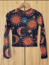 Remera Tul "Sol Luna" naranja