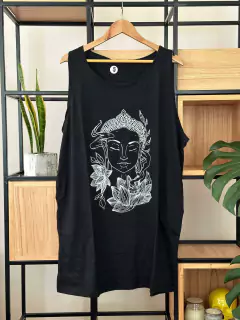 Vestido c/bolsillos estampado "Buda"