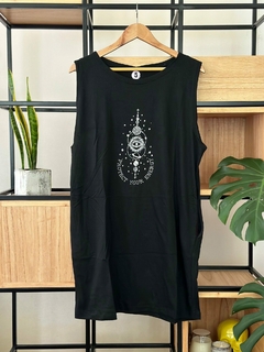 Vestido c/bolsillos estampado "Energy"