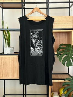 Vestido c/bolsillos estampado "La fuerza"