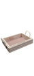 Kit com 10 bandejas ripadas (alça de corda sisal) - sob encomenda