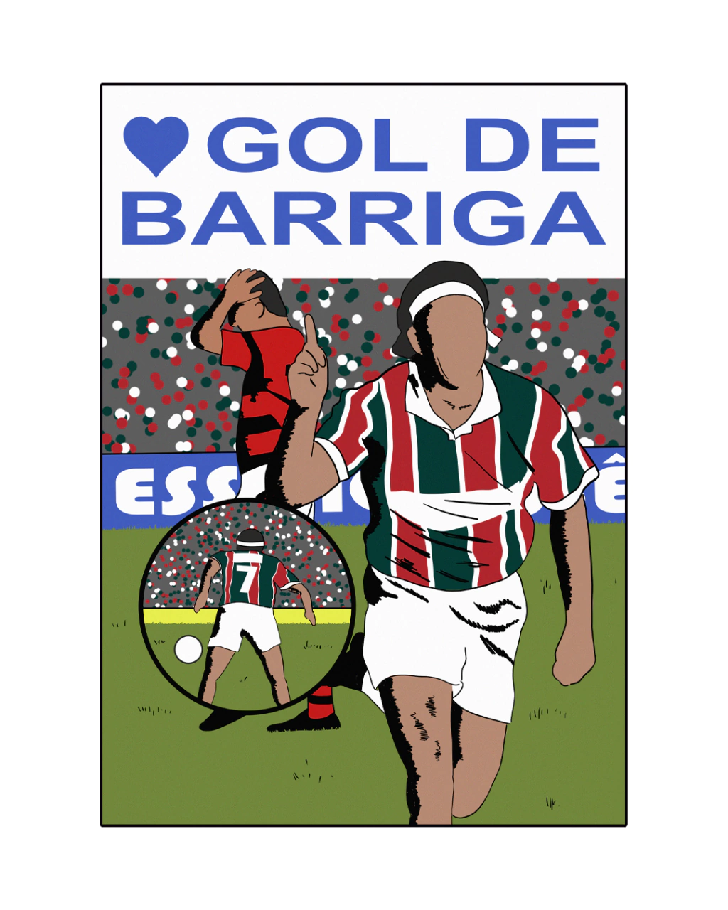 Poster "Gol de Barriga" Tamanho A3