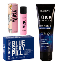 Lubricantes Íntimos Sexitive A Elección + Sexy Pill Blue / Frío