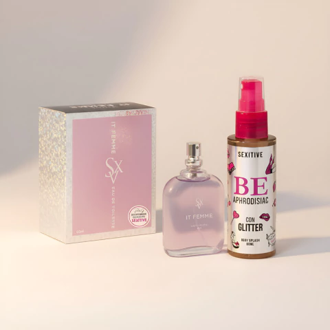 Perfume Afrodisíaco It Femme Floral + Be Con Glitter 60ml
