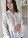 Camisa manga larga con detalles calados