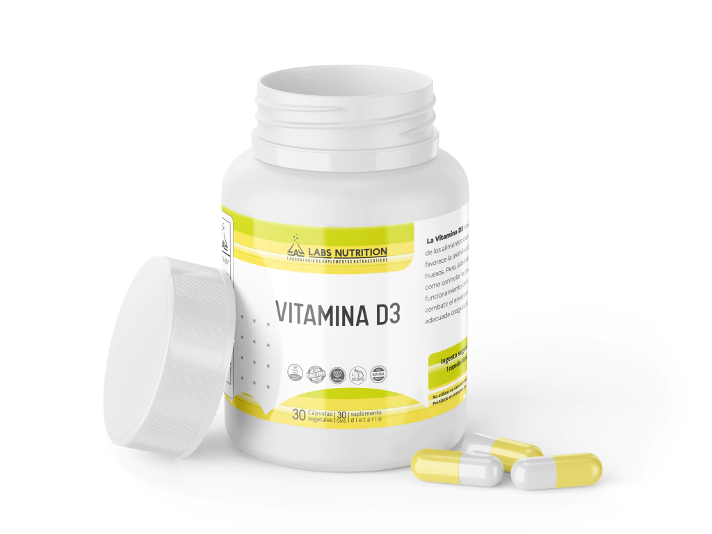 Vitamina D3 20mcg - Huesos, Músculos, Nervios (30 Capsulas)
