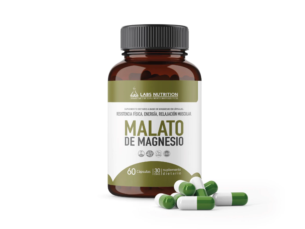 Malato de Magnesio 500mg - Energia, recuperador muscular (60 capsulas)