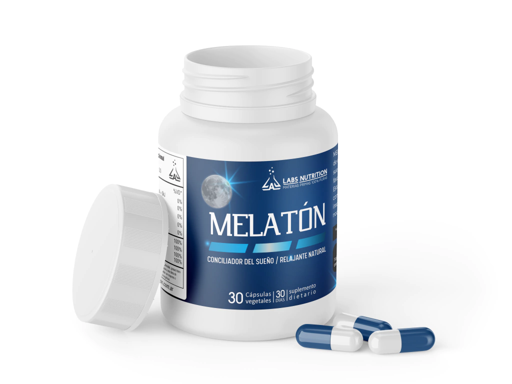 Melaton 500 mg - Conciliador de sueño, Relajante (30 capsulas)