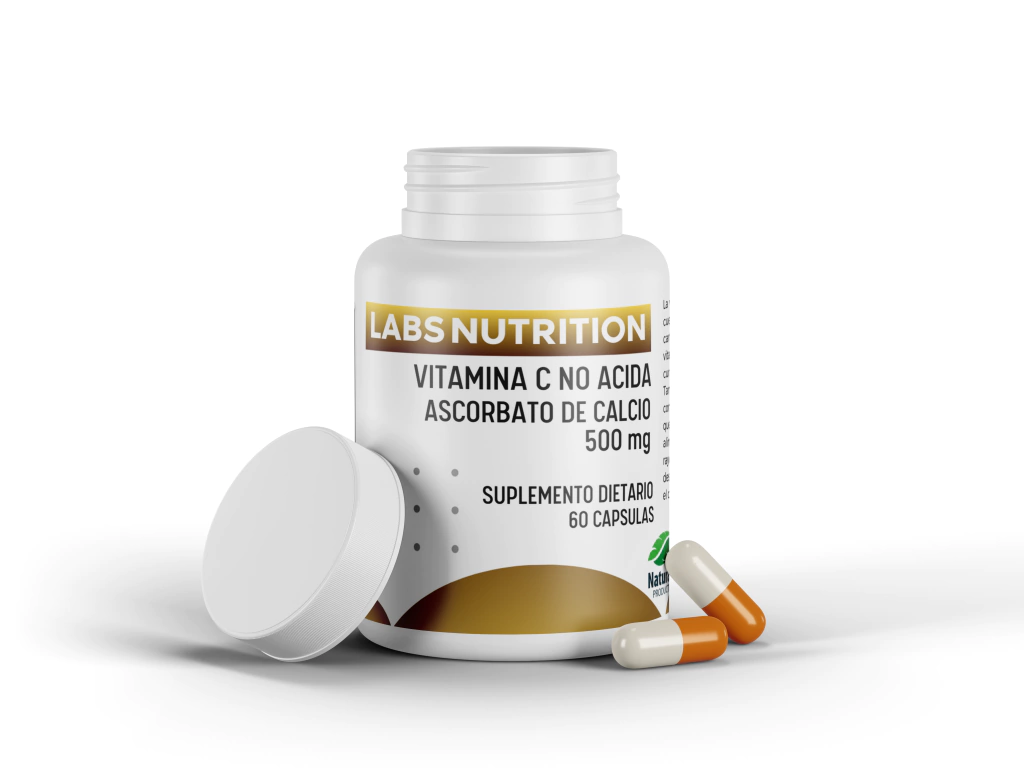 Vitamina C no ácida 500 mg (60 capsulas)