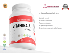 Vitamina A - Retinol 1000mcg (30 capsulas) - comprar online