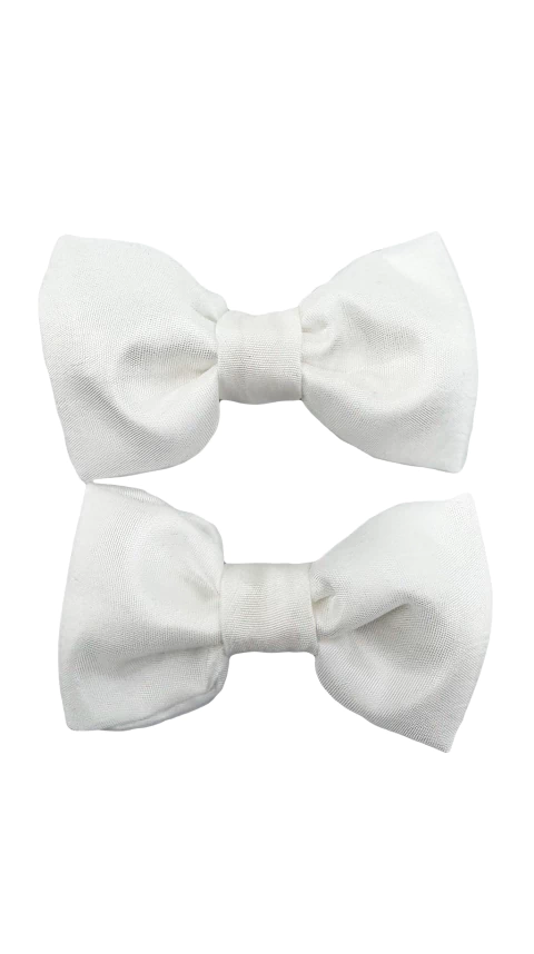 Moño x 2 bco liso - comprar online