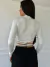 Cropped Balem - Manga Longa Com amarrações e Recortes - SOE LE MARCHÉ