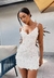 Vestido Branco Curto Frente Ünica bordado- Penélope flores - comprar online