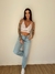 Cropped Tamy - Alcinha com Bojo em Renda - Branco - loja online