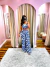 Calça Greece - Cintura Alta Pantalona Elástico na Cintura - Estampado Azul - Top de brinde na internet