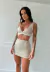 Conjunto Marfim - Paetê Shorts Saia + Top - loja online