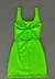 Vestido Open - Verde Neon com Recortes Decote Curto on internet