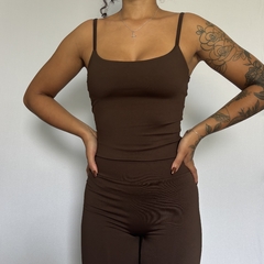 Top basic longo - chocolate - comprar online