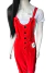 MACACÃO VERMELHO BOTÕES - loja online