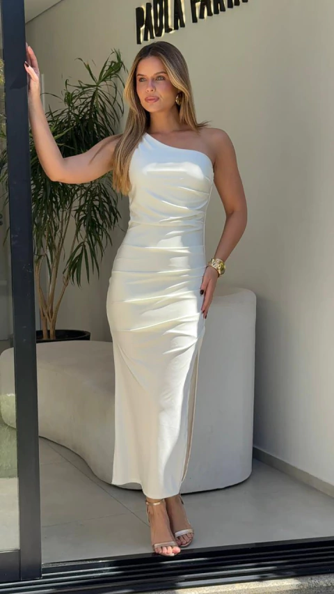 Vestido Midi Paula - off - comprar online