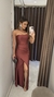 Vestido longo Elisa - vinho cabernet - Paula Faria