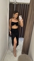 Conjunto Maria - saia midi e cropped preto - Paula Faria