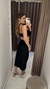 Conjunto Maria - saia midi e cropped preto - loja online