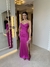Vestido longo tomara-que-caia / rosa fúcsia