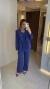 Conjunto calca e blazer azul - comprar online