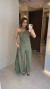 Conjunto calca e blazer verde - Paula Faria