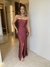 Vestido longo Elisa - vinho cabernet - comprar online