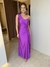 Vestido longo Letícia - fúcsia/uva - Paula Faria