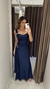 Vestido Longo Mara - Azul marinho - Paula Faria