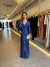 Vestido Longo Nathalia com manga - azul na internet