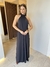 Vestido longo poliamida preto - comprar online