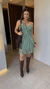 Vestido curto tule babado verde - comprar online