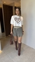 Short saia plissado verde - comprar online