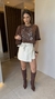 T-shirt cropped estampa café - comprar online