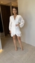 Vestido curto babado branco - comprar online