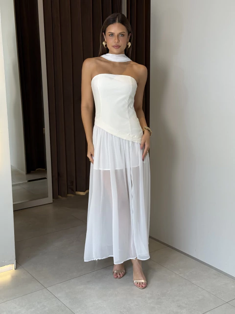 Vestido Carolina - branco - comprar online