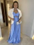 Vestido longo Marli azul serenity - loja online