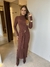 Vestido canelado marrom na internet