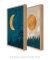 Conjunto 2 Quadros A Lua e o Sol