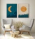 Conjunto 2 Quadros A Lua e o Sol