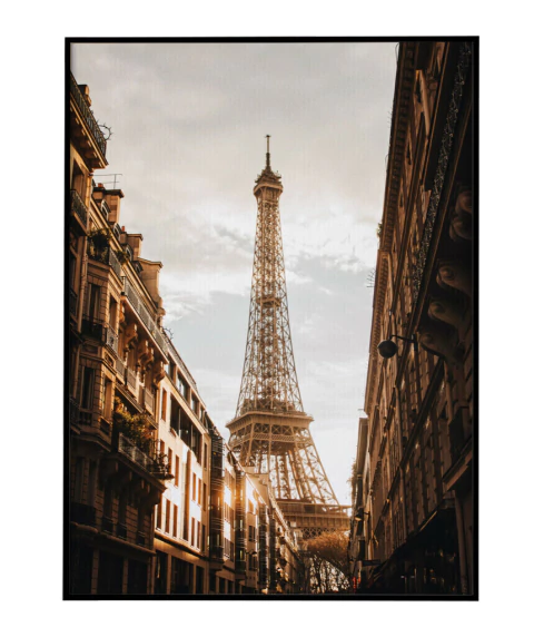 Quadro Eiffel Dourada