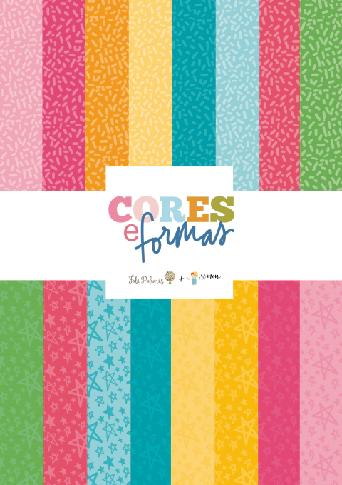 Bloco A4 com 24 Papéis da Coleção Pedro e Nina - Fabi Paliares