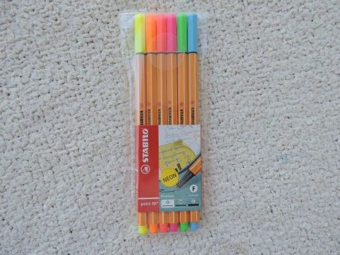 Caneta Stabilo Point 88 Fineliner Neon com 6 cores